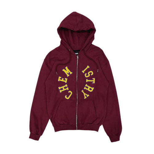 Zipper Hoodie Wreath Maroon