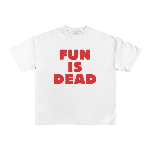 T-Shirt Crop Boxy Fun Is Dead White