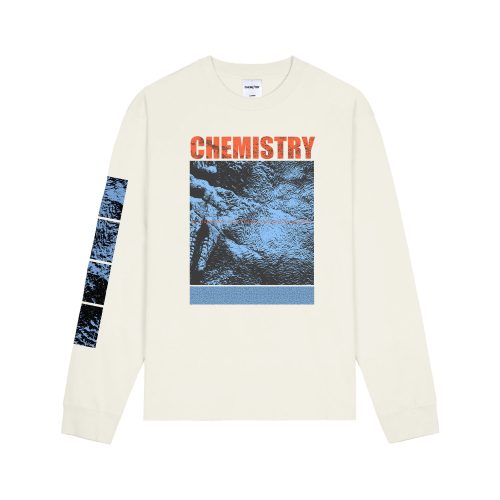 Long-Sleeve T-Shirt Oversize Fossil Broken White